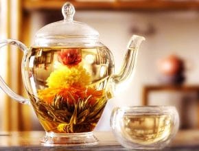 pot of premium ceylon tea
